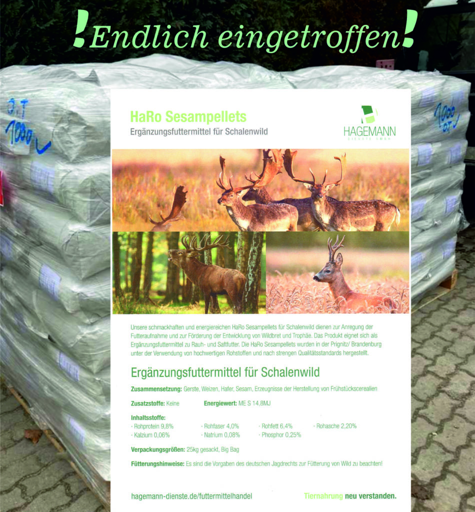 S3 Sesampellets (Ergänzungsfuttermittel)
25kg = 21,-€ 